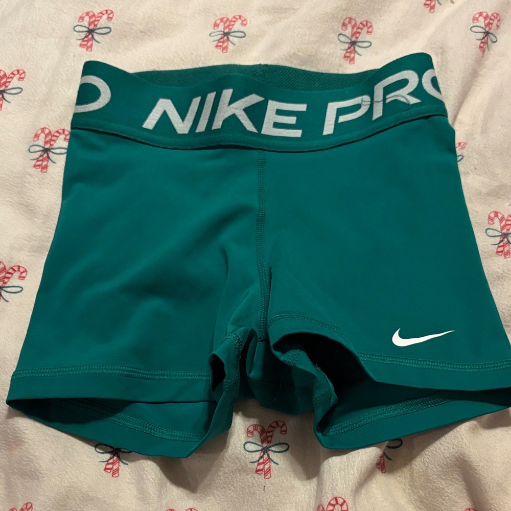 Nike Pro Teal Athletic Compression Shorts